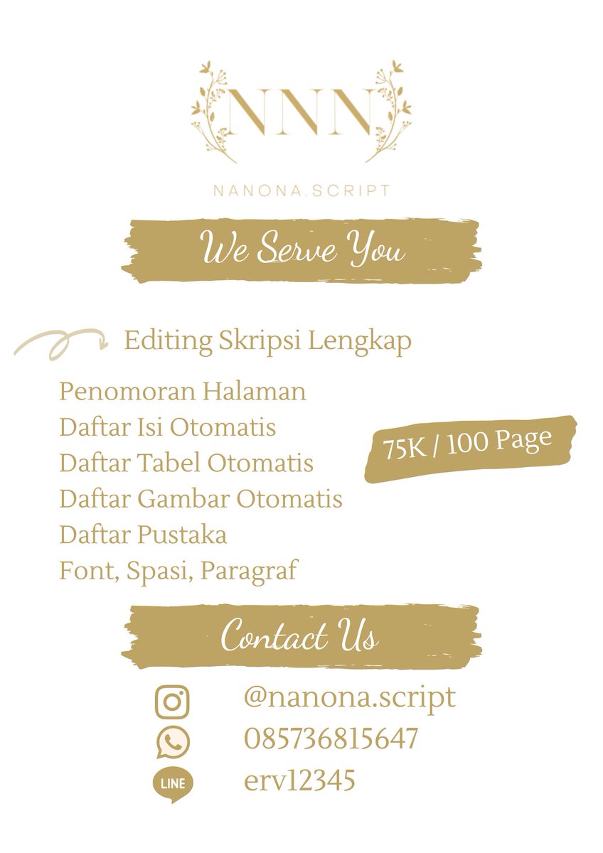 NanonaScript's tweet image. Senin semangat. Hayu yang masih males buat editing format skripsi, sini langsung dm aja.