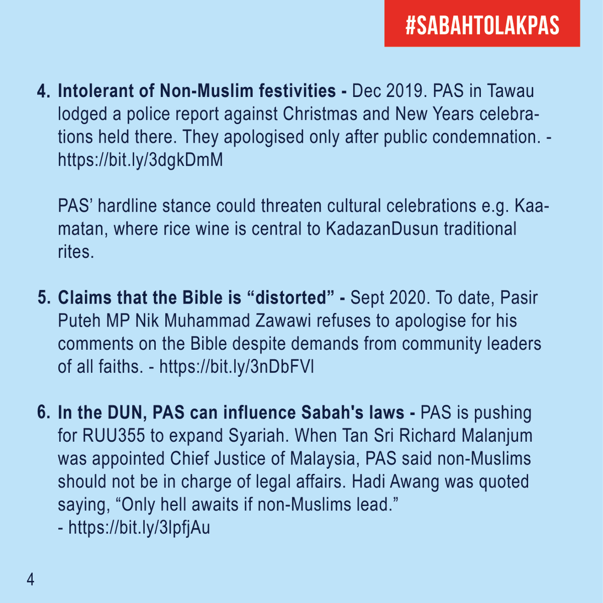 jameschin110's tweet photo. #SabahTolakPAS #NdaMauPAS #AuoNohPAS #MadaDoPAS
A group of Sabahans are starting a virtual campaign against PASβs entry into Sabahβs DUN. The are worried, correctly in my view, that PAS will alter the multicultural setting of Sabah.
Read their important message; share the # https://t.co/S5Tc8AL1SF