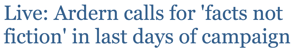 If Jacinda Ardern is keen on a factual final few days, will she stop claiming Labour’s lifted 18,400 kids out of poverty when Stats NZ says material hardship is actually worse on her watch?