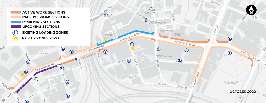 KRoadUpdates's tweet photo. Mon 12th Oct, weekly Karangahape Road Construction update from JFC here > https://t.co/E05Qj2RBfv https://t.co/rNfOZaMGYI