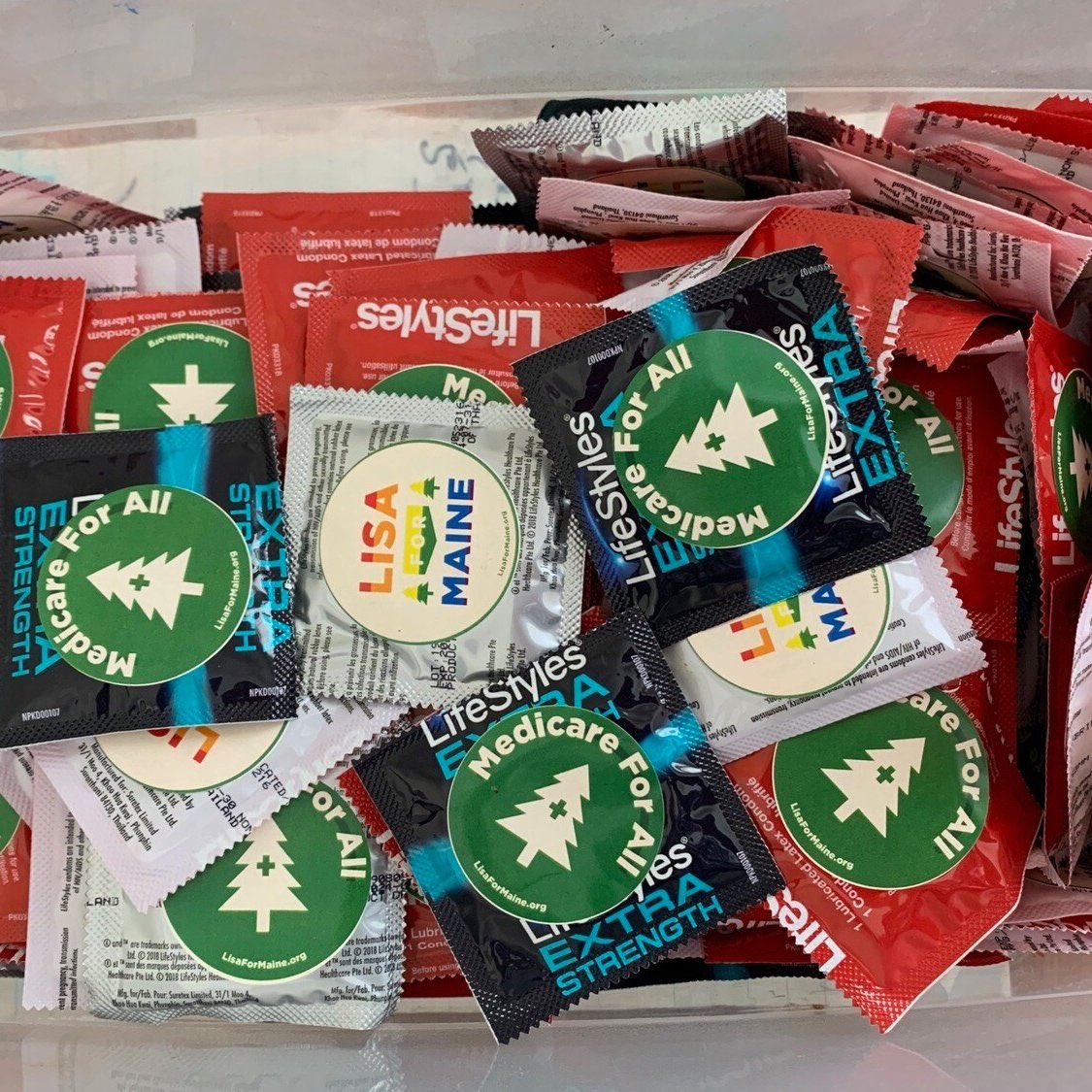 People4Lisa's tweet photo. @SaraGideon Yup. That's why Maine needs to #RankLisaFirst and #VoteBlueNumberTwo--to get #MedicareForAll without spoiling the election.
Speaking of health care, stock up on Medicare for All condoms! https://t.co/NhYHmbzlTY https://t.co/WkioiiysIA