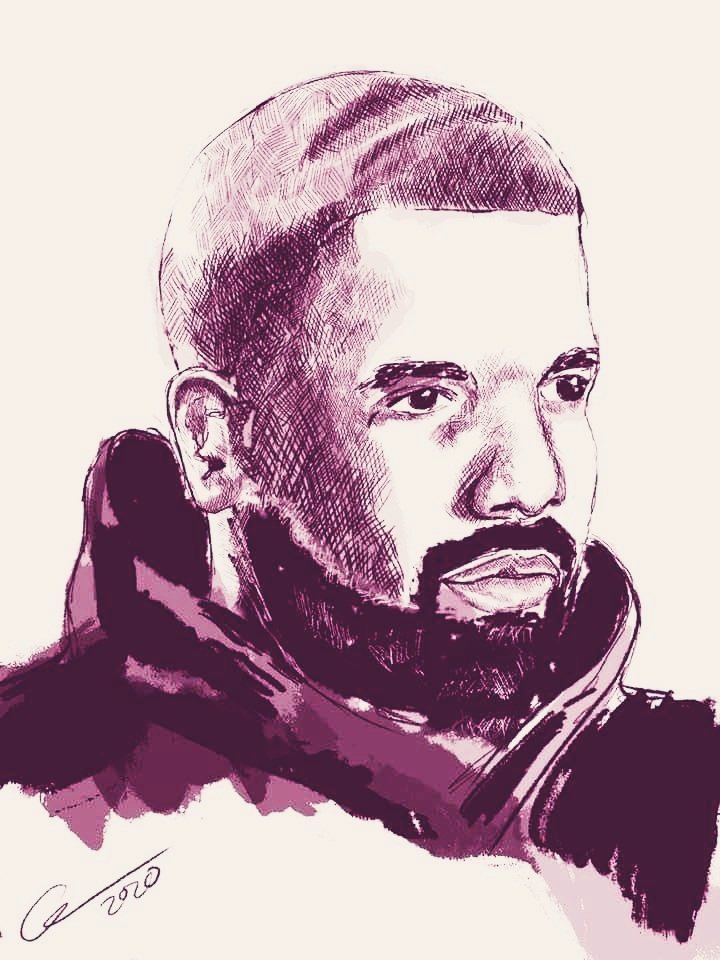 nancy_biyh's tweet photo. my 7 year old wanted me to draw @Drake and here we are... find me on insta @nclovestodraw #art #portraits #menwithbeards #drawing #finearts #portraitdrawing #fanart #corson2020 https://t.co/l9zBhZQDmN