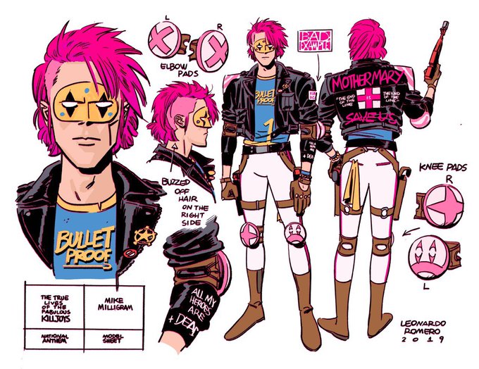 And here's the #modelsheet of the main character Mike Milligram 