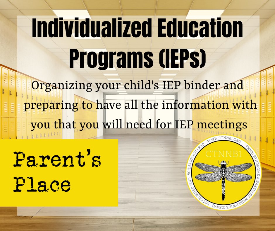 NEW POST on CTNNB1.org's Parent Place! Vice President Annie shares understood.org and tips to help prepare you for your child's IEP meetings. Check it out! 

ctnnb1.org/post/organizin…