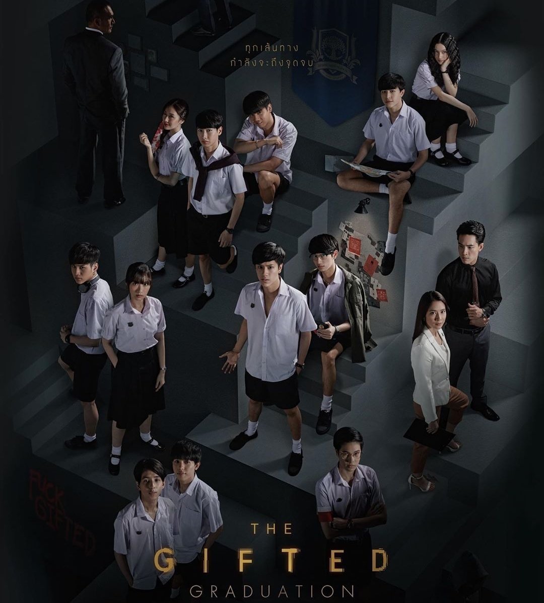 I now understand the main poster.The reason why stairs are used is because it symbolizes hierarchy- not only of social status or wealth, but of principles. The Gifted Graduation is deep - as it also mirrors the rift between youth and adults. #TheGiftedGraduationEP6