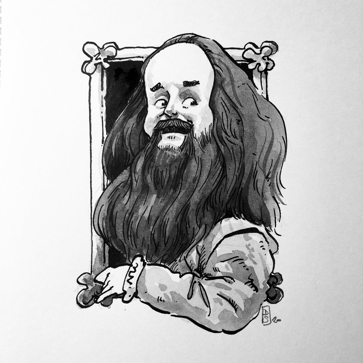 _Studiotoad's tweet photo. Day 11
.
“No.... I am a ge-enious”
.
Mr Leonardo Acropolis
.
#inktober #inktober2020 #blackadder #philippope #rowanatkinson #richardcurtis #benelton #comedy #elizabethan #tudor #portraitpainter #beardface
#illustrator #artist #drawing #ink https://t.co/l21aq0TbWy