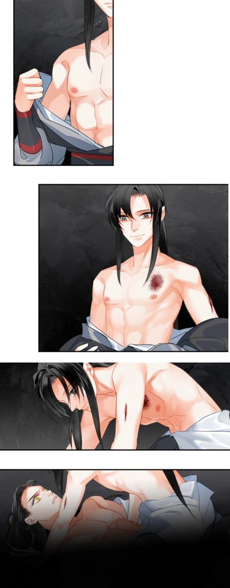 THIS WEEK MDZS MANHUA IN XUANWU CAVE HAHA WHAT ARE YOU DOING WEI YING- ??? 