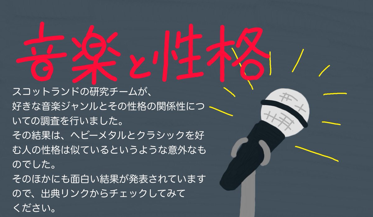 Manab 一流プロから学ぶ Online Music School على تويتر 音楽をmanab 豆知識79 音楽と性格 音楽活動をする上でためになる知識や情報を１０分でお届け Podcast アーティストのミカタ 配信中 T Co N5khfo3tty Note も更新中 T