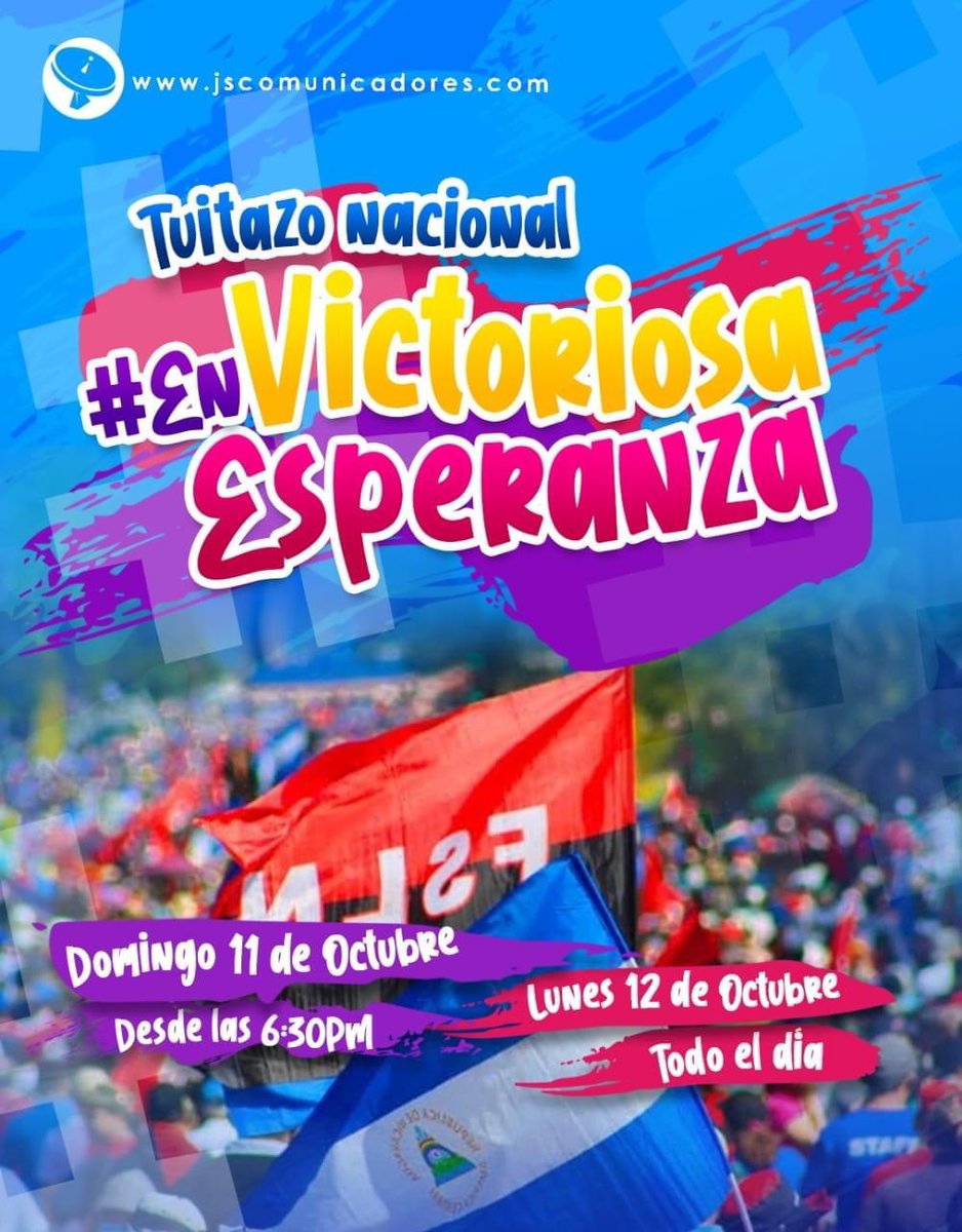edi_gutierres's tweet photo. #EnVictoriosaEsperanza
QUE SE ENCIENDA LA RED
#TANIASANDINISTA
#ERICKRIOSJS https://t.co/A5BJLMysON