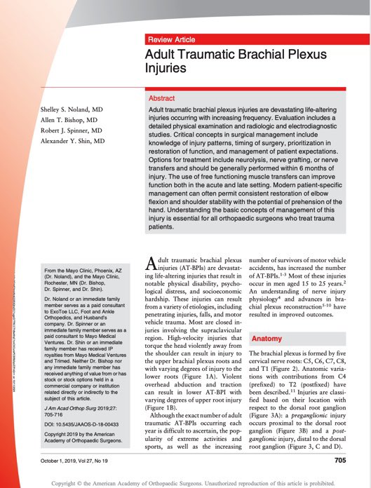 I’m proud and honored to have worked with the “Greats” in Brachial Plexus Injury on this review paper!

#brachialplexus #brachialplexusinjury #brachialplexusinjuries #nerve #nervegraft #peripheralnerve #handsurgery #plasticsurgery #orthopedicsurgery #neurosurgery #nervetransfer