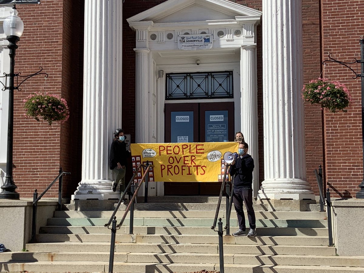 BIG thanks to  #HomesForAll coalition leaders  @CityLife_Clvu  @LynnUnitedMA  @SpringfieldNOL  @ReclaimRoxbury for organizing this week of action, and to  @senjehlen  @MikeConnollyMA  @Barber4StateRep  @BenForWard3  @KristenEStrezo  @JTforWard2 for taking a stand with us in Somerville!