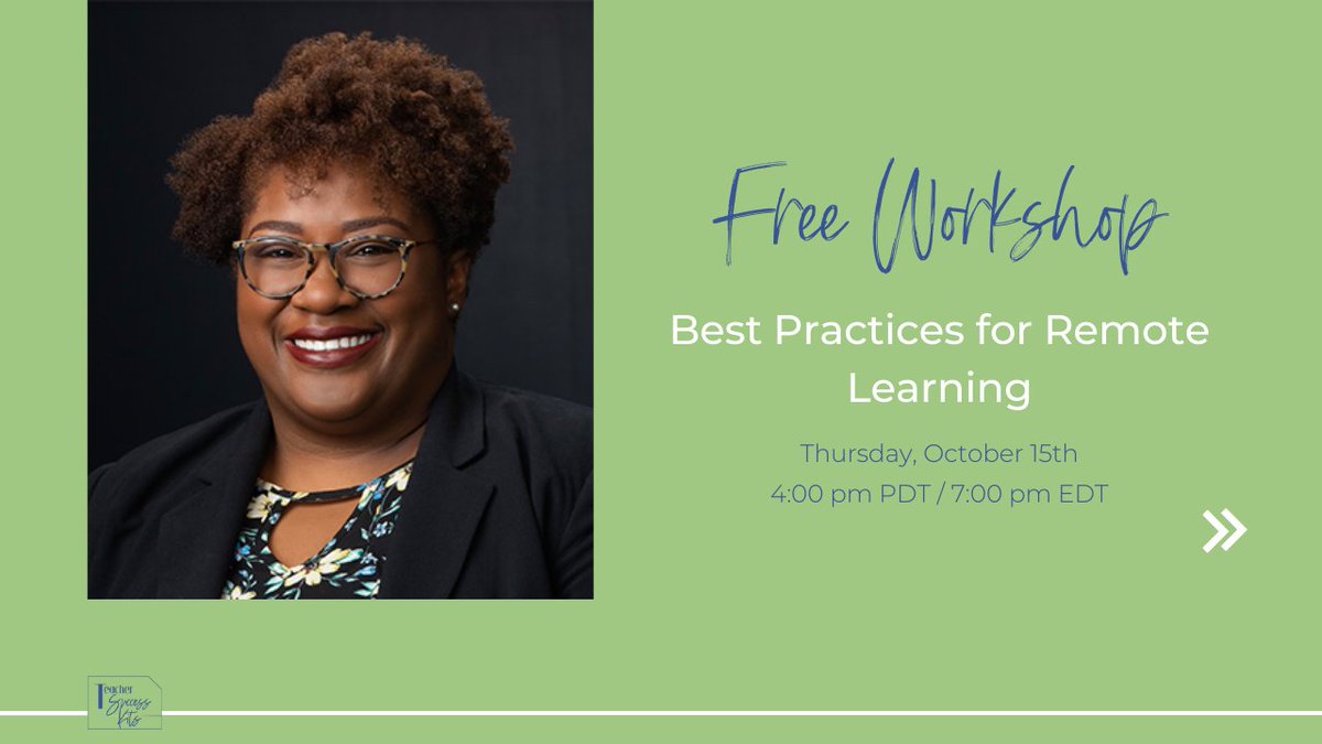 β¨30 minutes = Actionable #remotelearning tips you can use right nowβ¨ Join @knikole in her free workshop and get ready to save time and thrive in your remote classroom! Save your seat here β‘οΈ https://t.co/sppWz0GBGt #teachingonline #onlinelearning #edtechteam https://t.co/cJ0wnzKGTD