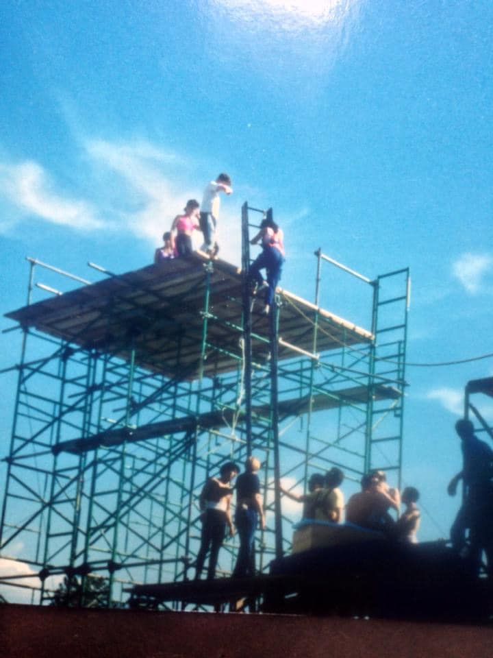 Rehearsals for the Indiana Jones Stunt Spectacular took place on scaffolding prior to the set being built 8/15