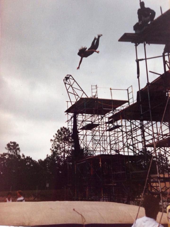 Rehearsals for the Indiana Jones Stunt Spectacular took place on scaffolding prior to the set being built 8/15