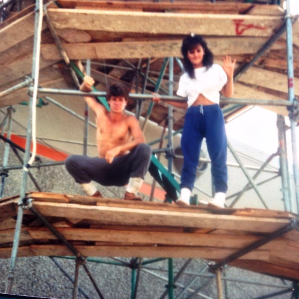 Rehearsals for the Indiana Jones Stunt Spectacular took place on scaffolding prior to the set being built 8/15