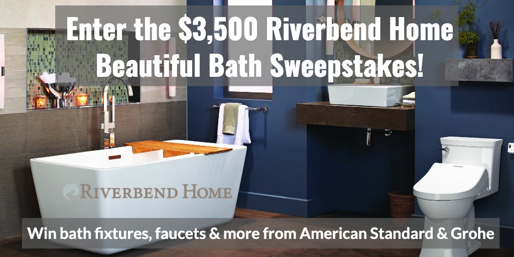 moneypit's tweet image. Ready to refresh your bath - just in time for the holidays?  Enter the $3,500 Riverbend Home "Beautiful Bath" Sweepstakes and win products from American Standard and Grohe! moneypit.com/sweepstakes