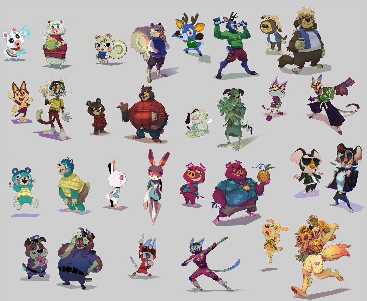 kittykatmaniac's tweet photo. Whew! Already started a few that aren't featured here, but this is a fun challenge! Since it's so experimental, I'm learning a lot too! 
#AnimalCrossingNewHorizons #ACchallenge https://t.co/IegOpzYrjV