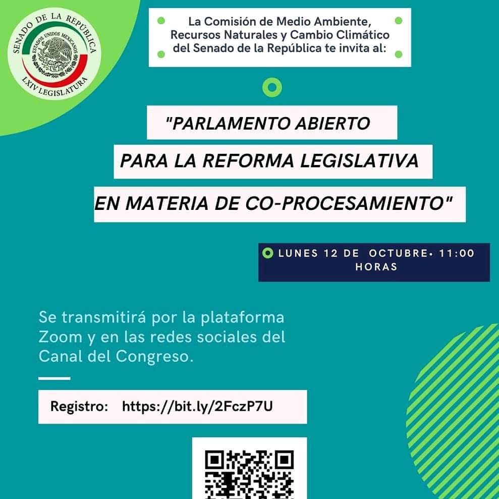 Regístrate en el parlamento abierto en materia de coprocesamiento que organiza la <a href="/comarnacc/">Comisión de Medio Ambiente, RecNat y Cambio Climát</a> del <a href="/senadomexicano/">Senado de México</a>.
Recuérdale a nuestros senadores que #QuemarBasuraMata

us02web.zoom.us/webinar/regist…