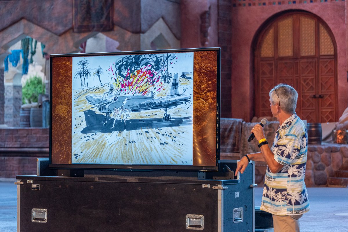 Indiana Jones Stunt Spectacular concept artwork from a private 30th anniversary event 12/15