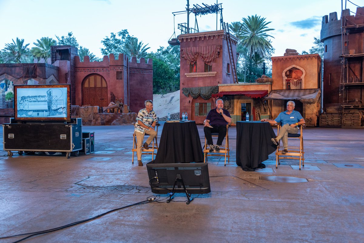 A discussion, performance, and cast photo from a private 30th anniversary event of the Indiana Jones Epic Stunt Spectacular 15/15