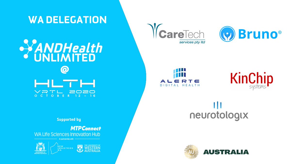 MTPConnect_AUS's tweet photo. THREAD⬇️: Meet the 5 WA #digitalhealth companies supported by the #MTPConnect WA #LifeSciences #Innovation Hub to join the @ANDHealthAU WA delegation to @HLTHEVENT this week - stay tuned for more details below #HLTHVRTL2020 (1/7) https://t.co/9dgGeSXR0X