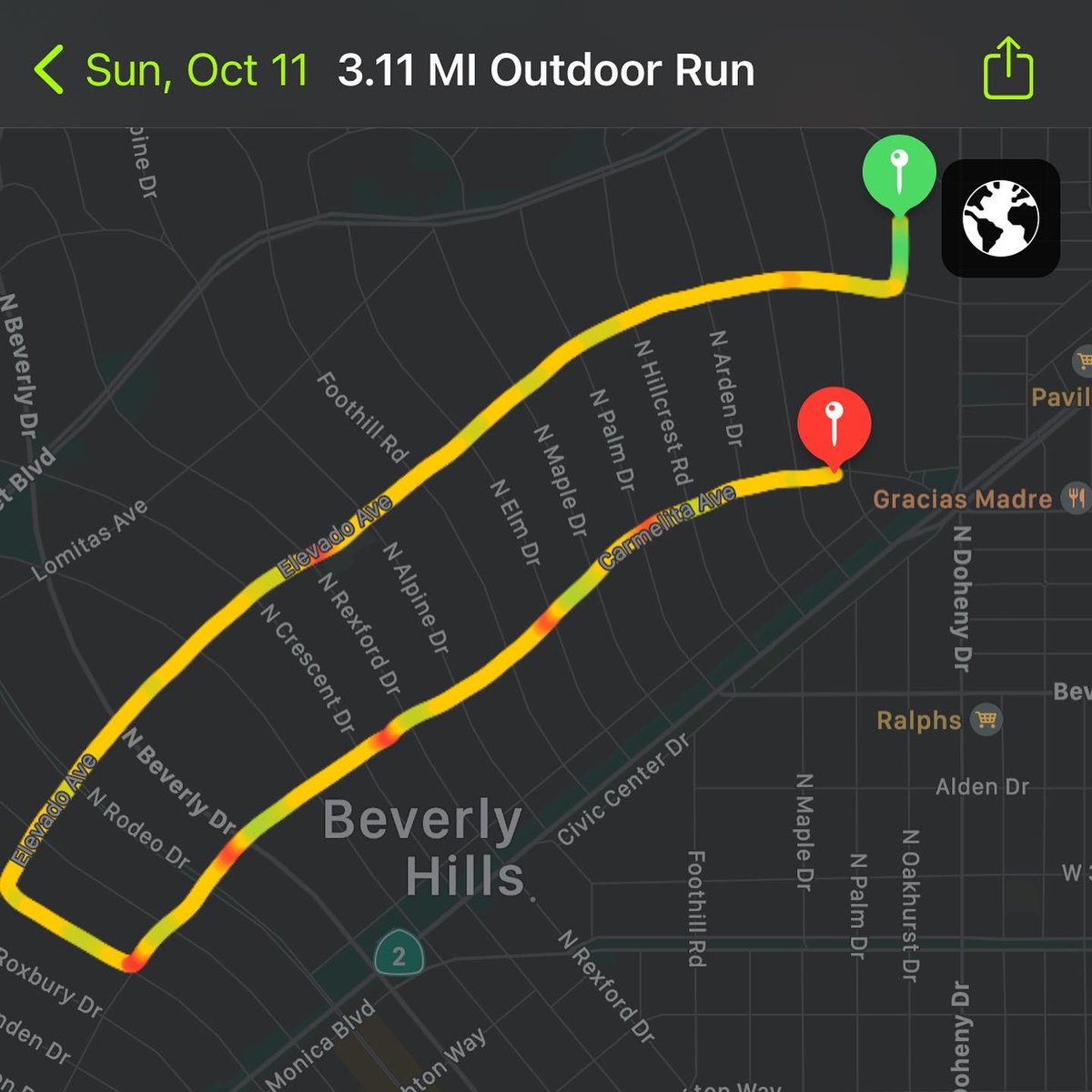 temple_runs's tweet photo. So, my 10K training program called for a 5K race today, but with no real races happening right now, I ran mine solo. Swipe to see my route. Not a PR, but only 3 secs per mile off my fastest. Yay, me!
.
#TempleRuns #LAmarathon #running #runner #RunningIsFun #HeartHealth https://t.co/1pZ3deLHdK
