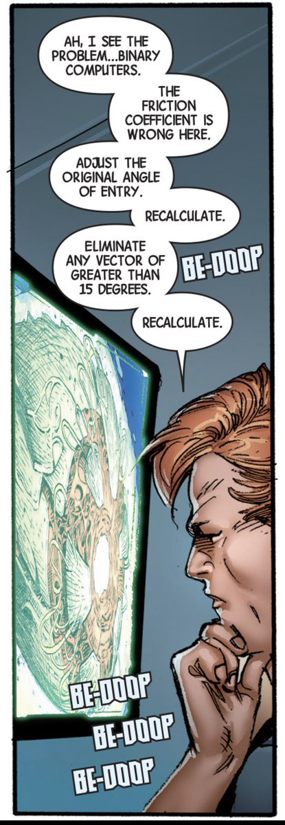 I love that, immediately, they let us know that Hyperion is not just some stereotype. He’s got the brawn and the brain