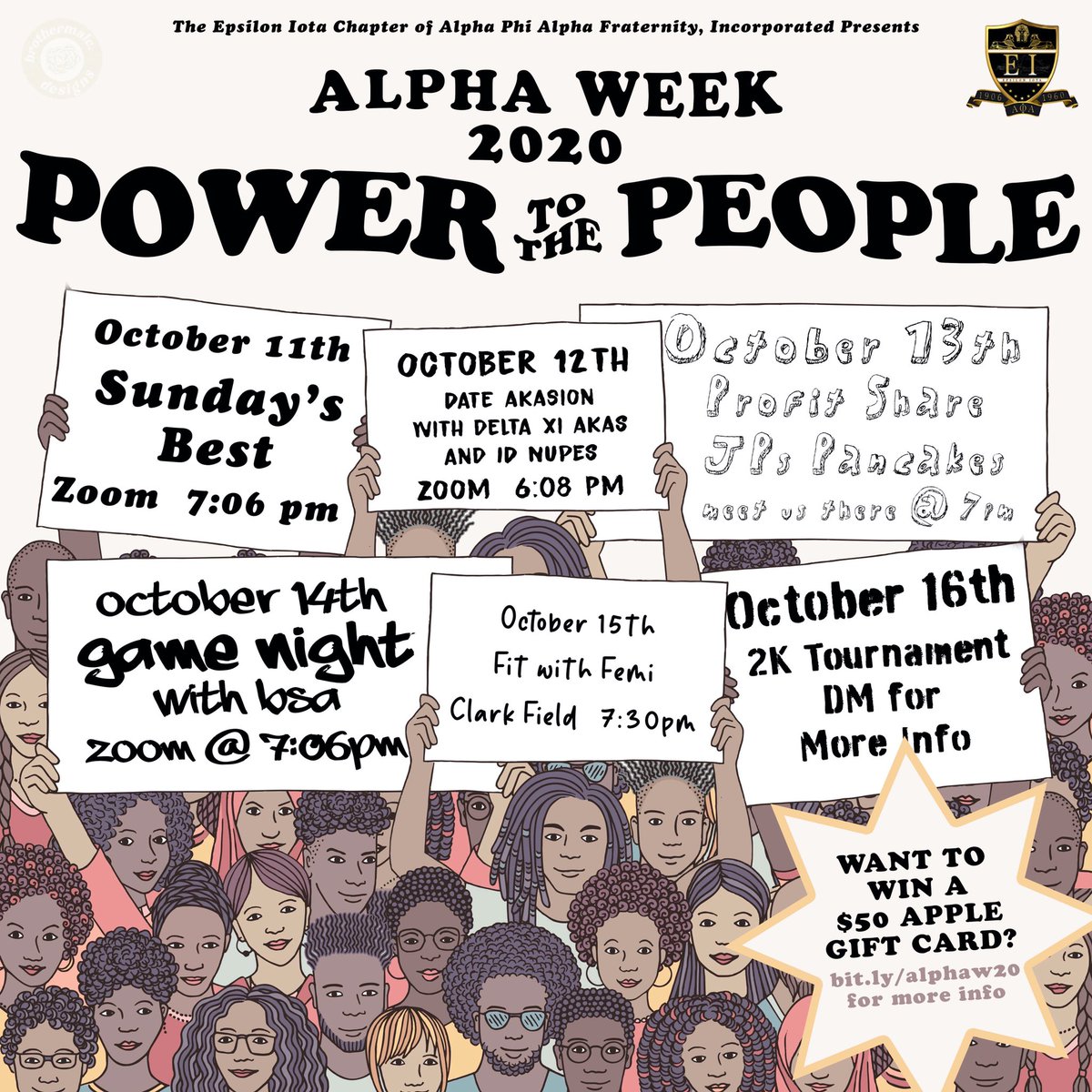 EIAlphas's tweet photo. Join us in 30 minutes using the link below for our first event of #AlphaWeek2020!
Start off your week strong with a powerful word and praise and worship!
https://t.co/zSMUKZ3PMA https://t.co/vLCDB6MBlg