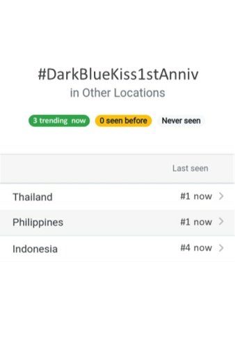 PolcaCreatives's tweet photo. WE ARE NOW TRENDING! 

#1 in Thailand
#1 in Philippines
#4 in Indonesia

Thank you so much Polcas and please keep tweeting! 💙

#DarkBlueKiss1stAnniv https://t.co/ksZbwikHcV