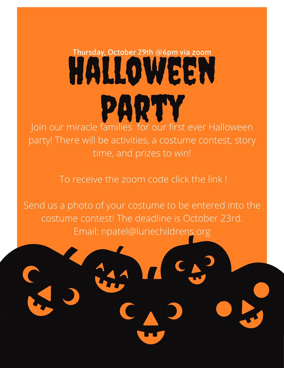 Click this link to sign up for our first ever virtual Halloween party with our miracle families! docs.google.com/forms/d/e/1FAI…