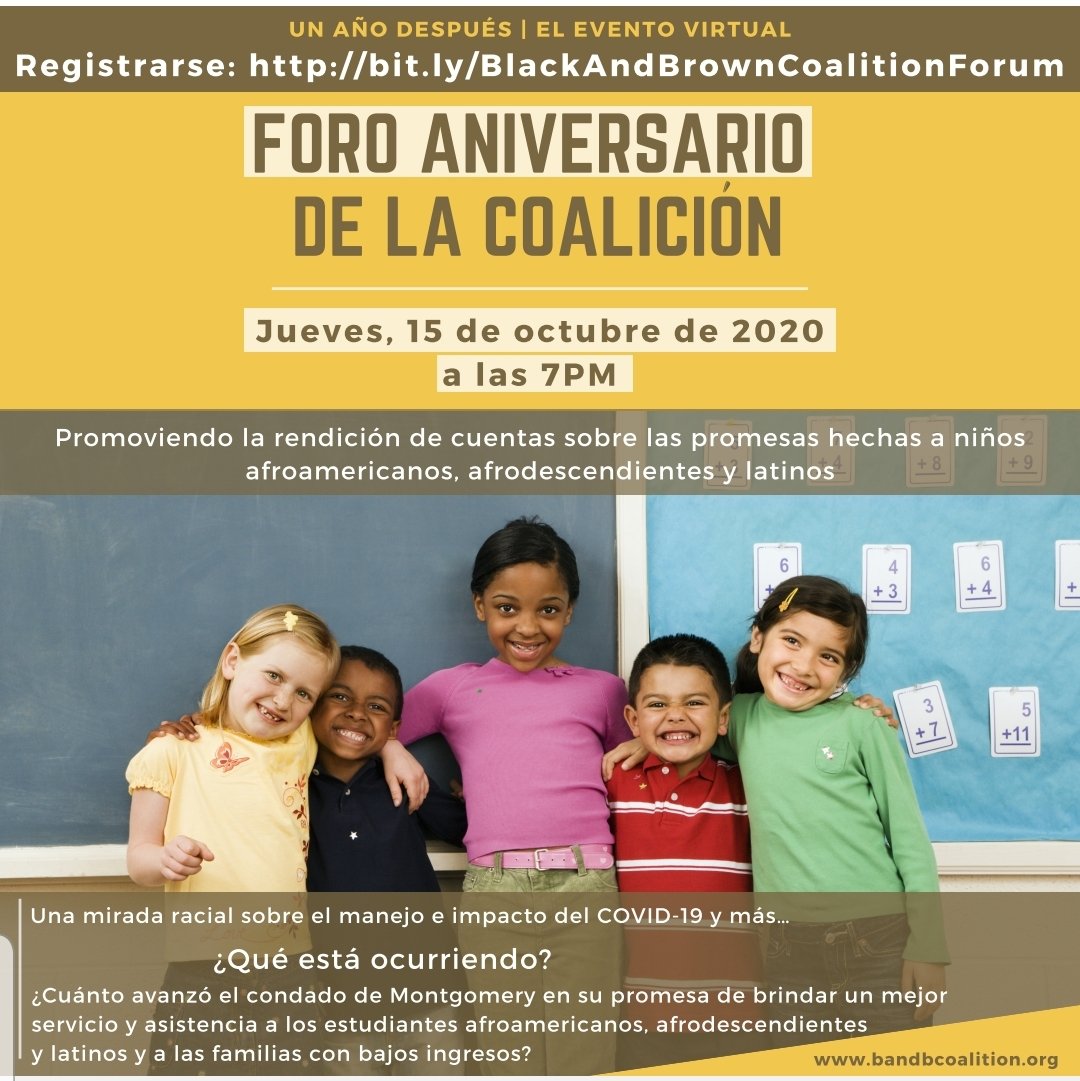 mcabsemcps's tweet photo. Registered yet for the Black &amp; Brown Forum on Thursday, October 15th? Register &amp; Retweet. https://t.co/uPskzEAHpJ https://t.co/Cf5HjxBXdI