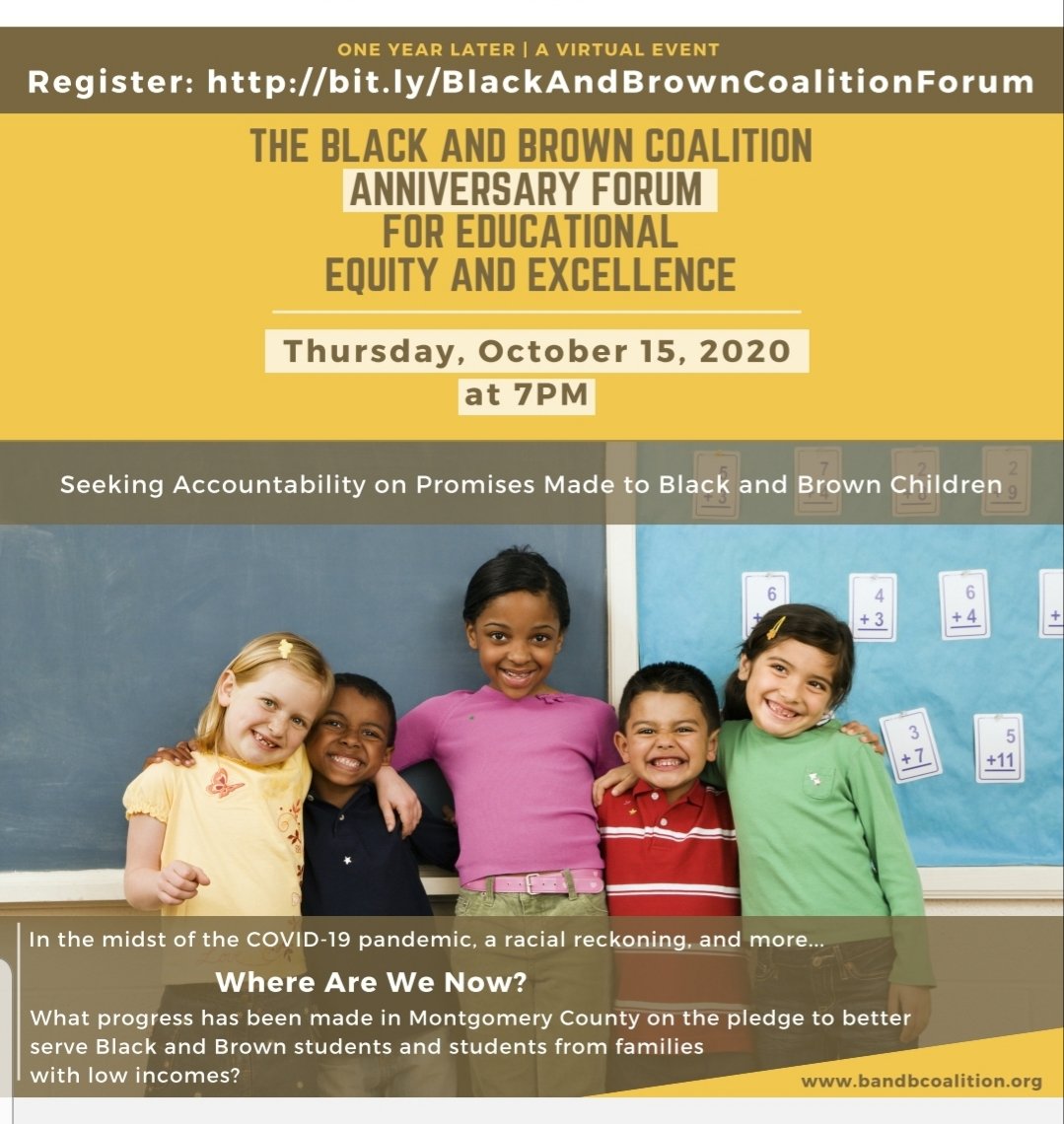 mcabsemcps's tweet photo. Registered yet for the Black &amp; Brown Forum on Thursday, October 15th? Register &amp; Retweet. https://t.co/uPskzEAHpJ https://t.co/Cf5HjxBXdI