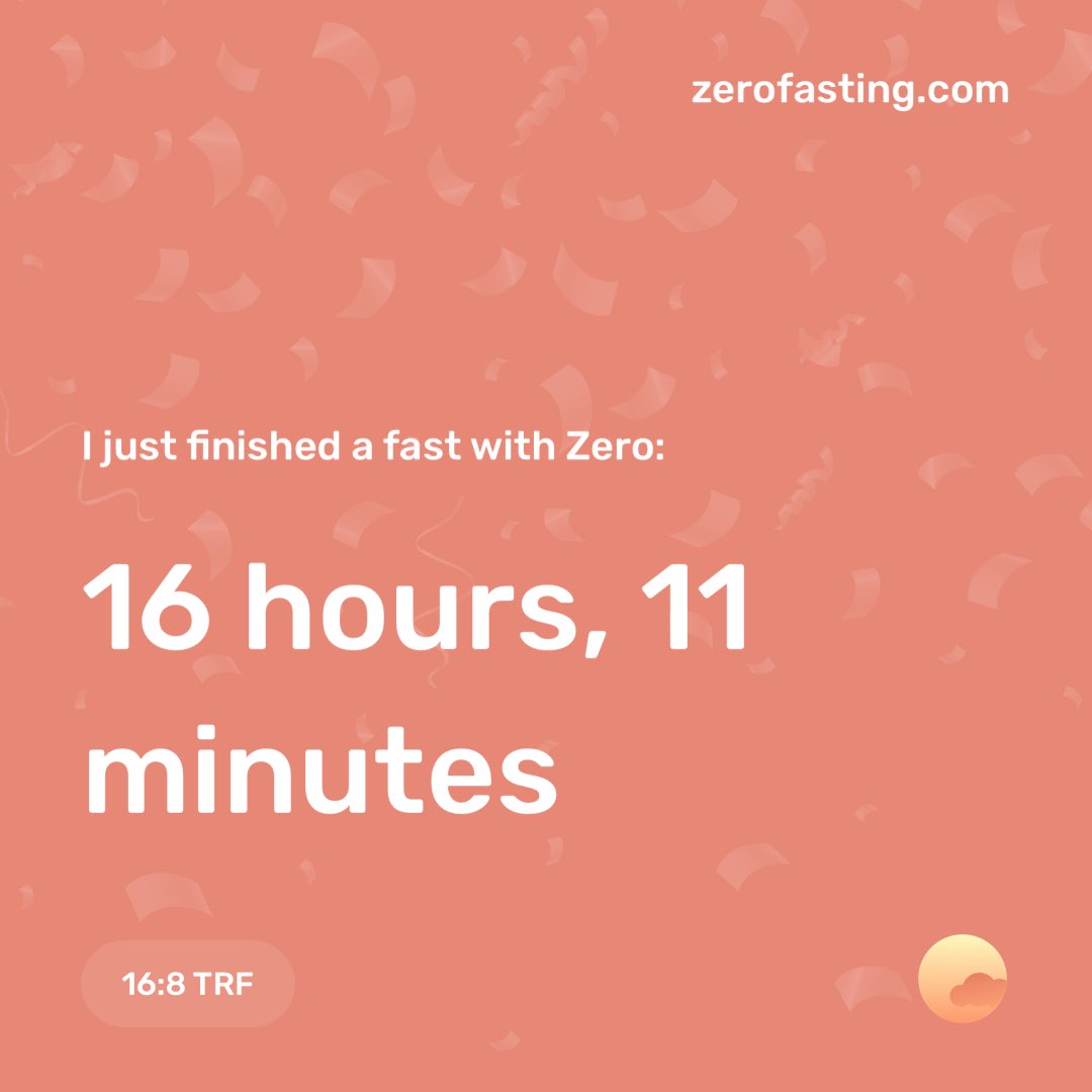 jspascual0620's tweet photo. Just finished a 16:8 TRF fast with Zero, check it out! #FastWithZero ⁦@zerofasting⁩
https://t.co/uutoc25S4r https://t.co/9IUPln4WdW