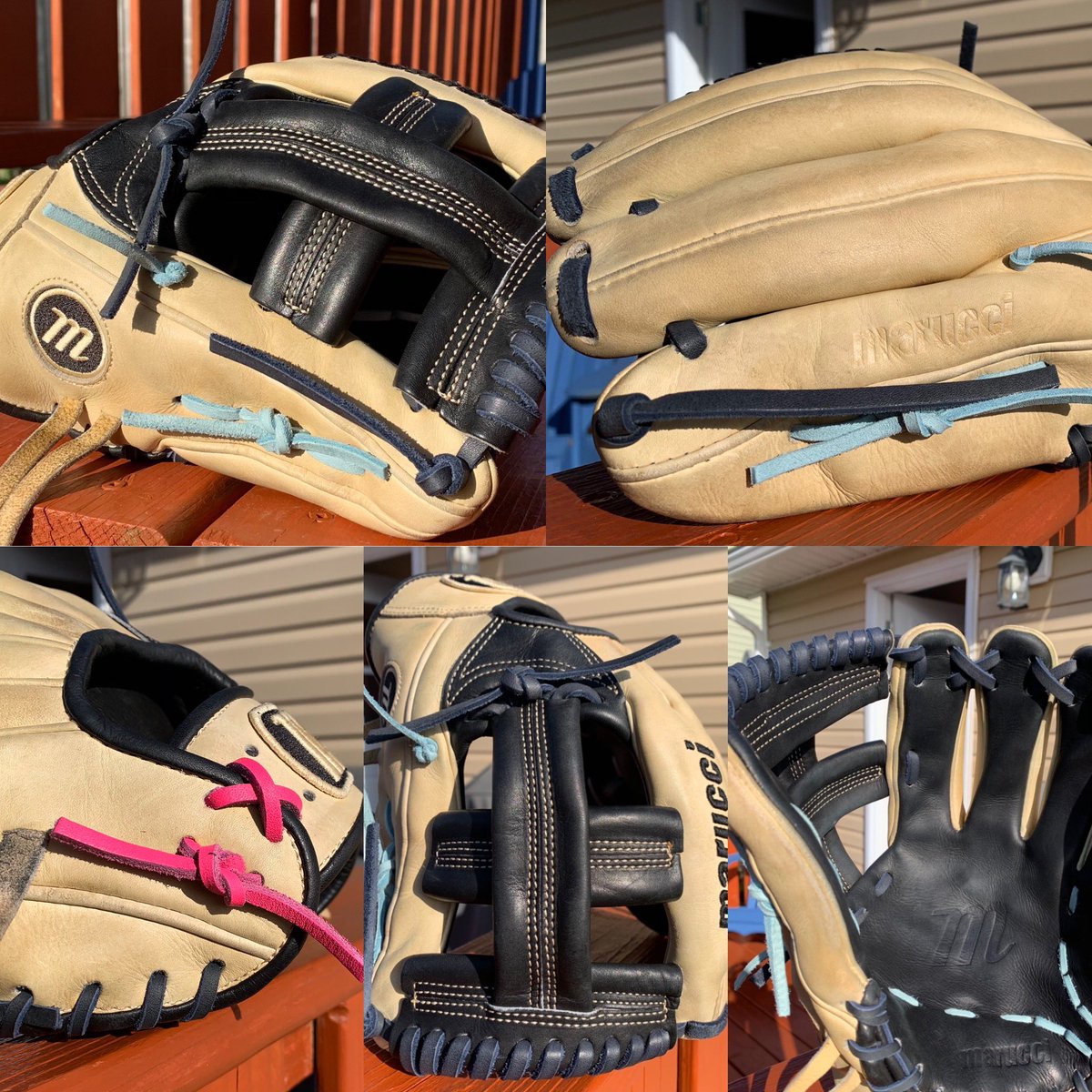 LacingByLedge's tweet photo. This Marucci Founders Series came in for a quick clean and re-lace in the Fieldiens “Double Blue”. A touch of class with the acknowledgment for Breast Cancer Awareness Month. Thanks @rcdandrews4 for giving me the opportunity to sort this out for you!  @maruccisports #infield https://t.co/KP1aVdf54G