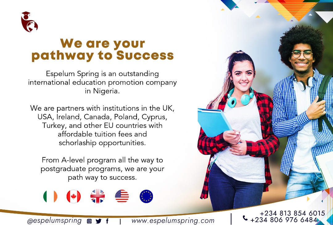 SUCCESS DOES NOT JUST HAPPEN!!... There is a pathway to it. 
.
At #espelumspring we guide you to following a sure process to success from A-level to Postgraduate.
.
.
#studyincanada🇨🇦🍁🎓 #studyinireland🇮🇪 #educationalconsulting #MondayMotivation