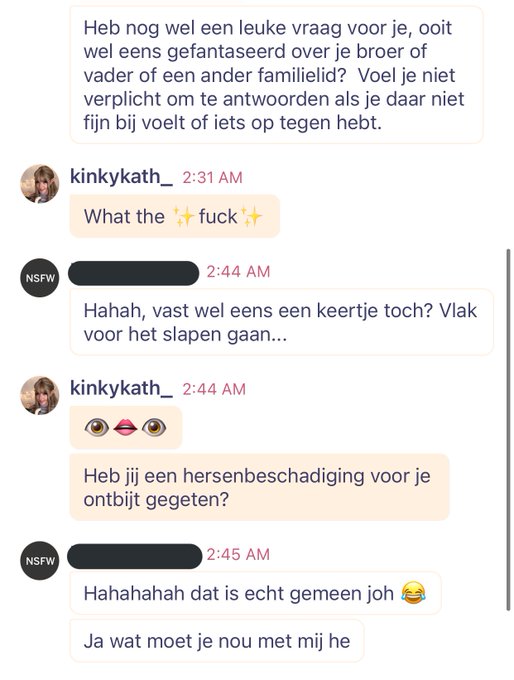 1 pic. Post eigenlijk nooit screenshots van dms, maar dit hier. jakkiebah. 

Laat mij hier ff buiten