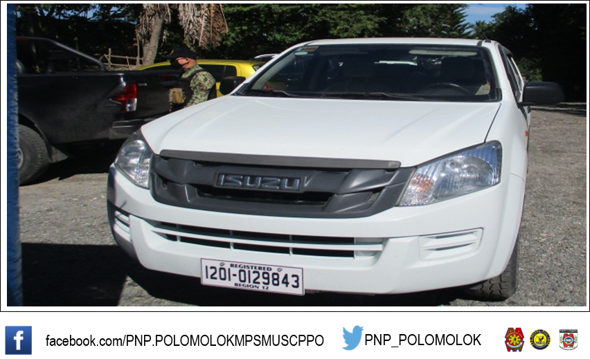 PNP_POLOMOLOK's tweet photo. Polomolok MPS recieved 1 unit Isuzu D'Max LT 4X2  Pick up vehicle from Hon. Matti, Municipal Mayor for used by PNP Polomolok in the delivery of Police Services.@PNP_CPSM ,@SouthCotabato 
#PNPPATROLPlan2030
#INSTITUTIONALIZED
#TeamPNP
#WeServeAndProtect
#PNPKakampiMo https://t.co/I2oC57Wny2