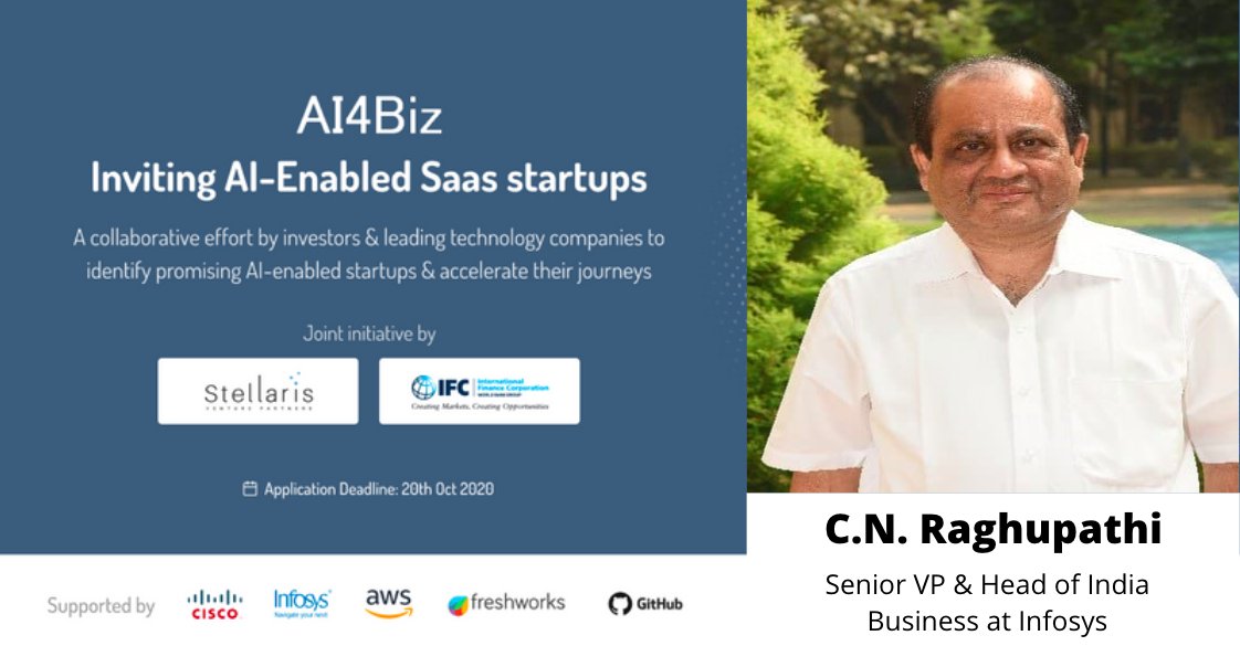 Stellaris_VP's tweet image. #MeetTheJury at #AI4Biz

Raghu is presently the Sr. Vice-President &amp;amp; Head of the India Business at @Infosys. He has built this business over a decade starting as a founding member. Raghu has been involved in building large national systems like the Income-Tax, GST and MCA.