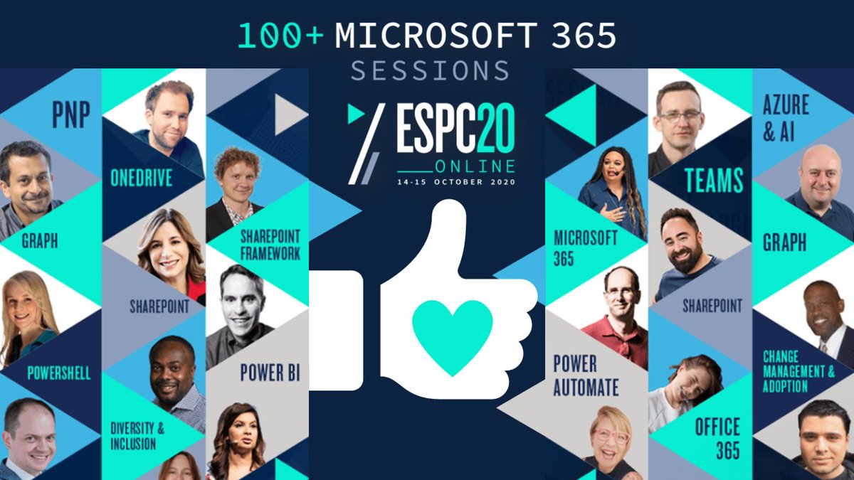 tracyvds's tweet image. So excited for this #ESPC20 conference to start today. Incredible speakers with #LearningThroughSharing #Microsoft365 topics. See you on Thursday, 13:45 - 14:30 CEST for my session on #ChangeManagement &amp;amp; #Adoption sharepointeurope.com/events/improve…
