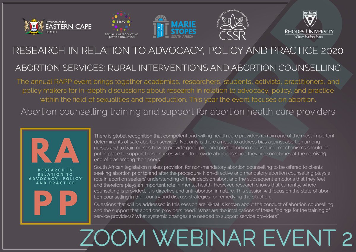 CSSR15's tweet photo. #rappevent 2 this Wednesday at 9am. @_SRJC @RhodesResearch @Rhodes_Uni @YaMinnie79 @marionwish @RyanDToit @Lu_Berro https://t.co/UndRy0ZAd1