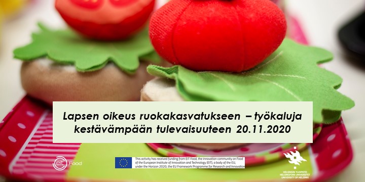 🍏Tervetuloa Lapsen oikeuksien päivän ruokakasvatustapahtumaan 20.11.2020! 
Tapahtumaan ovat tervetulleita kaikki lasten ja nuorten ruokakasvatuksesta kiinnostuneet. Lisätietoja ohjelmasta ja ilmoittautumislinkki: blogs.helsinki.fi/ruokakasvatus/… #ruokakasvatus #lapsenoikeuksienpäivä