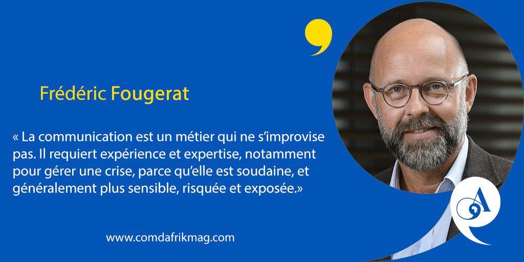 CarinaCheklit's tweet photo. « La #communication est un métier qui ne s’improvise pas. Il requiert expérience et expertise, notamment pour gérer une crise, parce qu’elle est soudaine et généralement plus sensible, risquée et exposée. » par @fredfougerat @comdafrikmag !  #lacomestunmetier https://t.co/e5ypjHtxvc