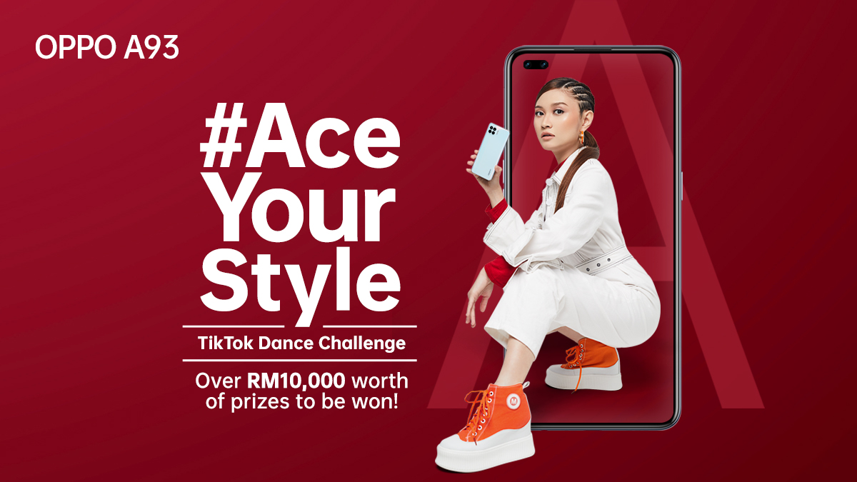 OPPOMalaysia's tweet photo. Calling all TikTok-ers! Join our #AceYourStyle dance challenge and stand a chance to win prizes worth over RM10,000 and be featured in the upcoming #OPPOA93 music video with @Ayda_Jebat!
How to join? Click here: https://t.co/cHqRsbhWBF to find out more! https://t.co/lvUoVsRPDT
