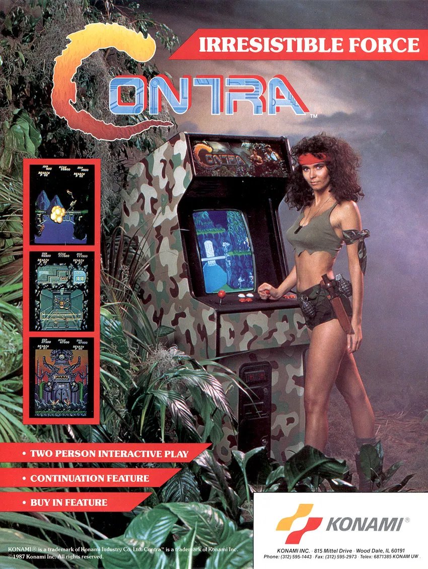 Contra uses two custom K007121 for graphics. The chip  @furrtek is digging up at the moment. But was it the only game using it?