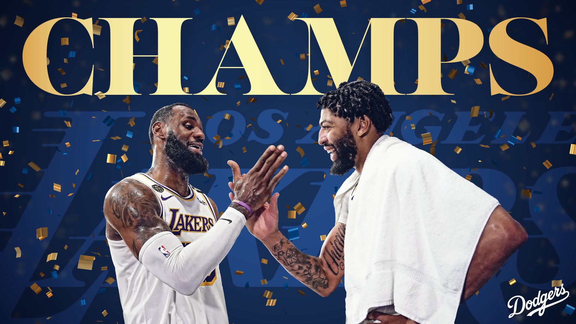 Los Angeles Dodgers on X: CHAMPS. Congratulations, @Lakers!   / X