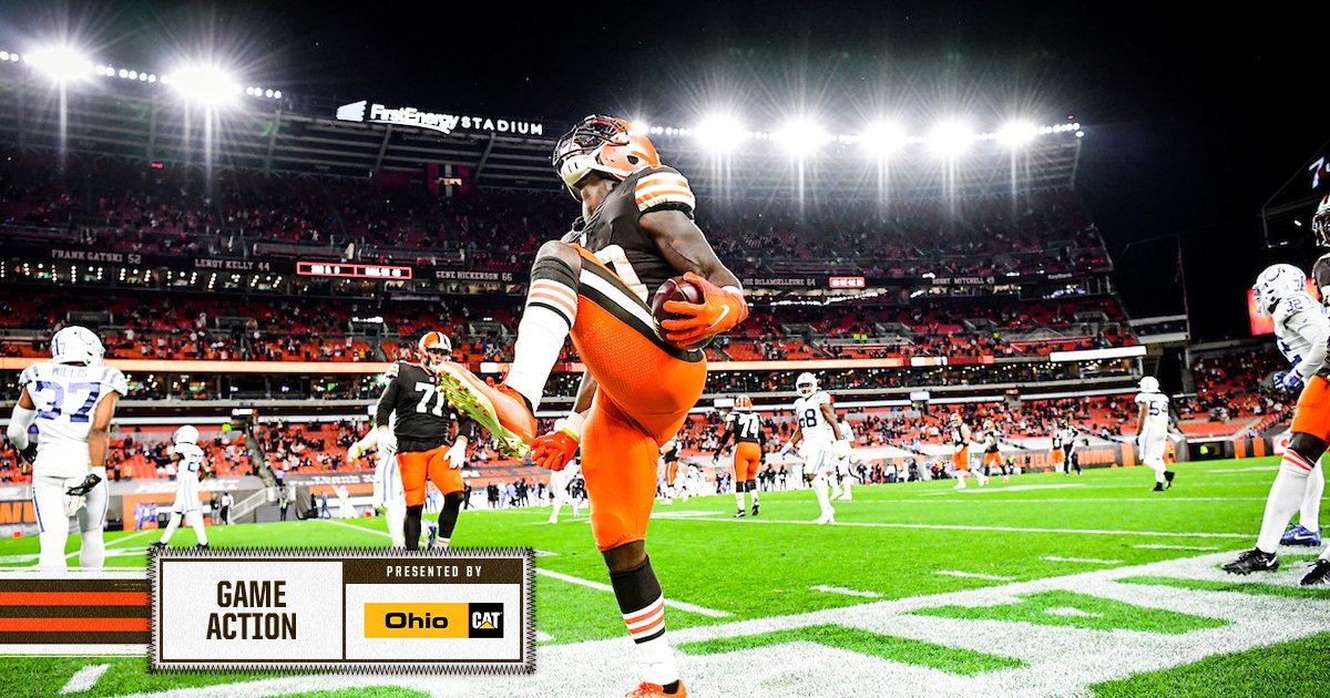 Browns's tweet photo. 4 in a row.

#INDvsCLE 📸's » https://t.co/RCwqaLhDYy https://t.co/iYxhgsctat