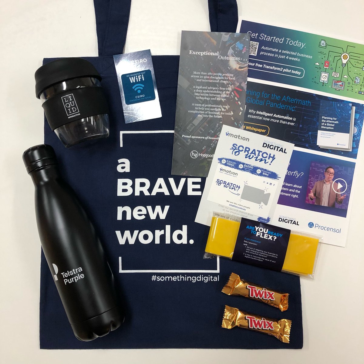 SD_BNE's tweet image. It's bag stuffing time! Check out the incredible swag our in-person attendees will be getting at #SomethingDigital this year. #QualityMerch #SD2020 💥💥

Want to get your hands on the goods. Grab your ticket now ... limited in person tickets available 👉👉 bit.ly/37rWffj