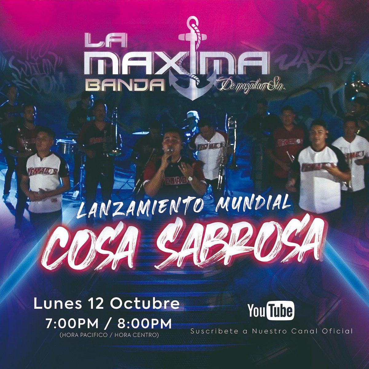 lamaximaband's tweet photo. Raza no se pierdan mañana el estreno de este super tema que sabemos que les encantara.!!!
La Nueva Era de La Música Urbana con Banda
La Máxima Banda de Mazatlán Sin. https://t.co/pzBaGSPOyV