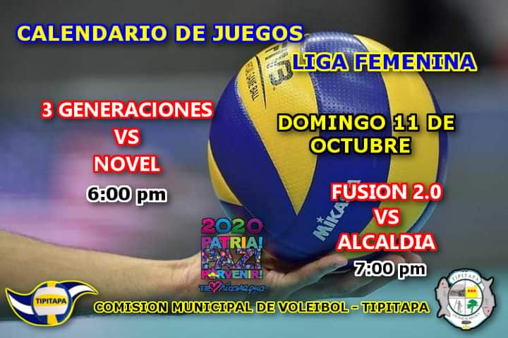 #Nicaragua| No te pierdas la Liga municipal de Voleibol Femenino libre de #Tipitapa 🏆🏐🤾🏻‍♀️

📆 Domingo 11 de octubre
🏟 Parque Central 
🕑 6:00 PM 
 
Invita y patrocina Alcaldia Municipal #Tipitapa 

#EnVictoriosaEsperanza
#EnCombateContraElCovid19 
@BrownSugarNic 
@Carev293