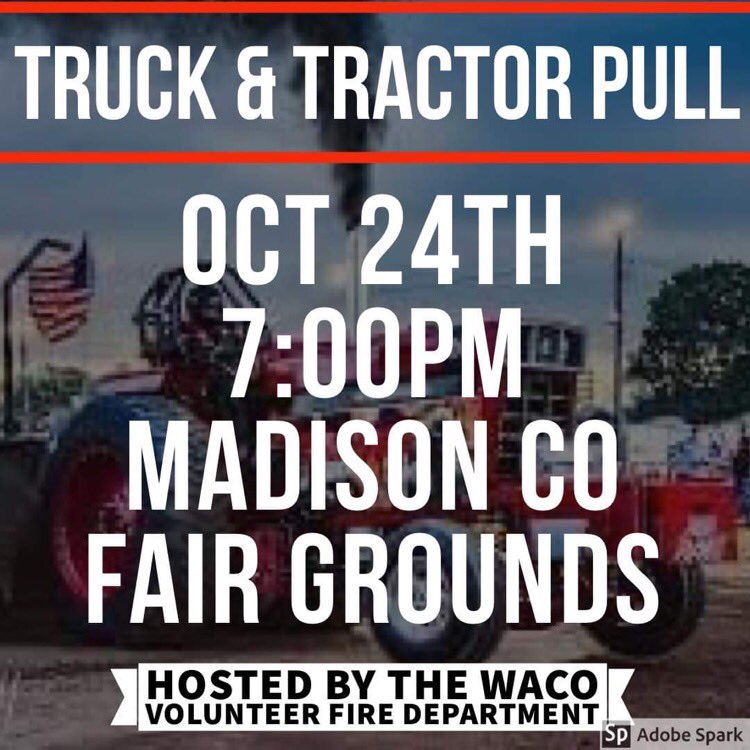 New pull date due to rain out is OCT. 24th at 7pm.  

Madison County Fairgrounds located at 3237 Old Kentucky 52 Loop
Richmond, KY  40475. 

Please share,share, and share!!

For more info go to Bluegrasspulling.com